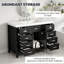 Meuble-lavabo 47 po sans lavabo, armoire seulement, 2 portes et 8 tiroirs, système de fermeture en douceur, design classique, noir-130611473-130611476