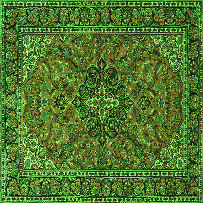 Washable Oriental Indoor Rug, Square 7'