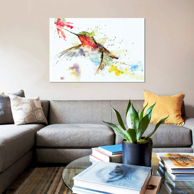 « hummer & fleur » par dean crouser,, reproduction d’impression sur toile tendue, H 12 po x l 18 po x P 1,5 po, Toile tendue