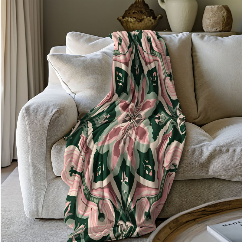 Whirling Patterns - 1 Piece Premium Sherpa Blanket, Lit simple
