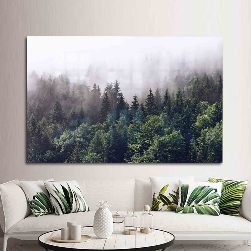 Décoration murale Misty Mountain View Rectangle, H 47,2 po x l 70,9 po