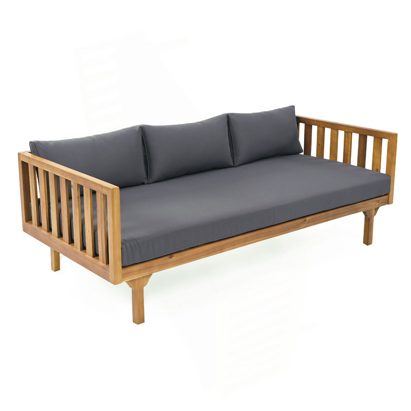 Claremont 3 Seater Daybed, Gray, Teak