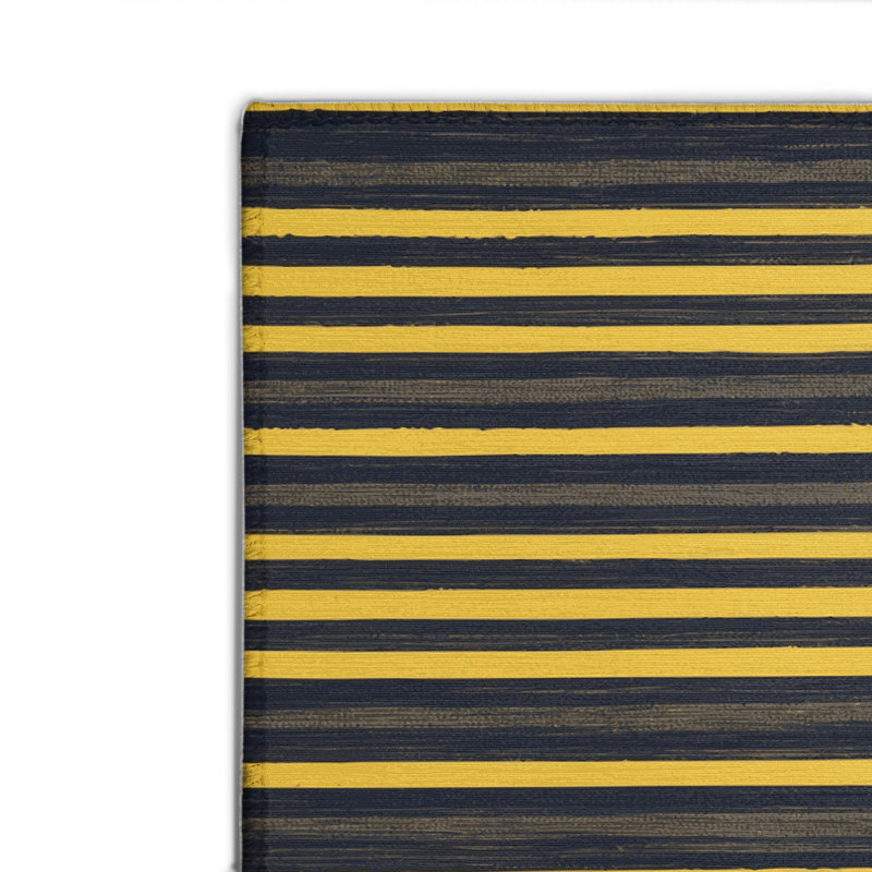 Tapis intérieur / extérieur gris HorizontalStripes, Rectangulaire 8 pi x 10 pi