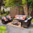 Guo 7 - Person Patio Conversation Set with Cushions