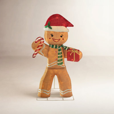 Gutierrez 5FT Gingerbread Man Metal Outdoor Christmas Decoration