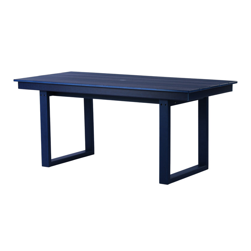68" X 31" Rectangular Dining Table, Navy Blue