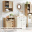 Armoire de salle de bain murale en rotin Hennagan