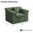 51" Comfy Modular Corduroy Sofa Chair, With Throw Pillow For Living Room Bedroom, No Assembly Needed-1913174443