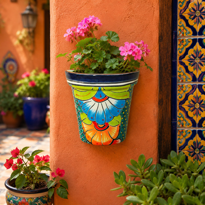 Pot à fleurs mural demi-lune Desert Bloom
