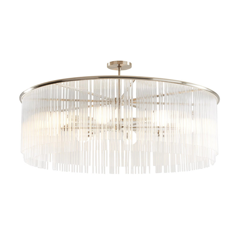 Royalton Chandelier, Soft Silver, 20" H x 60" W x 60" D, 12