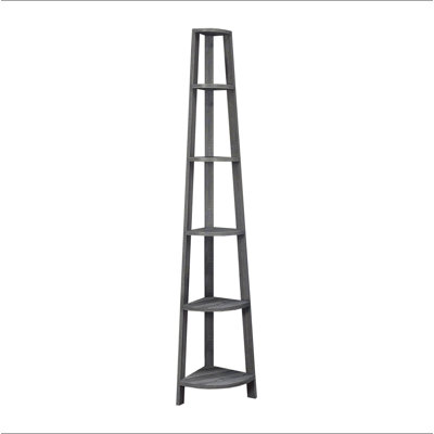 Bookshelf, Bookcase, Etagere, Corner, 5 Tier, 72"H, Office, Bedroom