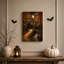 «Stone Bridge Over Stream In Moonlit Autumn Forest», art mural sur toile-1388963285