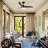 42" Farmhouse Rustic  Led Ceiling Fan With Brown Wood Grain Abs Blades And Remote Control