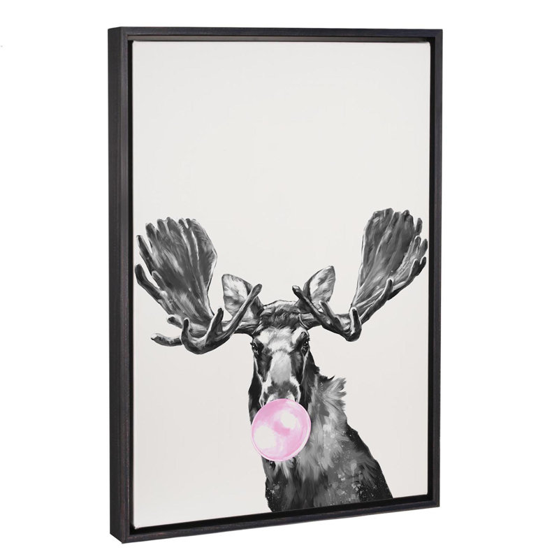Animals, 40" H x 26" W x 1.5" D, Distressed Black Framed Canvas