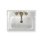 Cheviot Products Évier de salle de bain Essex 24 po avec débordement et base console en métal 31 po-105705578-17756042