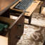 Bureau rétro en bois massif de style américain avec tiroirs