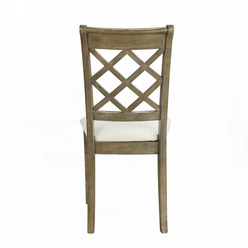 Ensemble de chaises de salle à manger rembourrées en lin avec dossier, 4 pieds