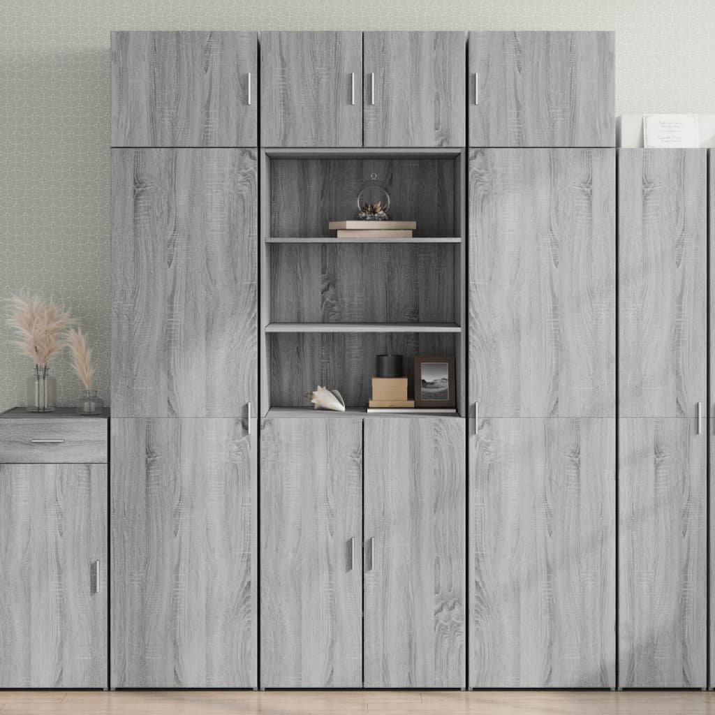 Highboard Räuchereiche 70x42,5x185 cm Holzwerkstoff