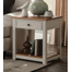 Table de bout rectangulaire en bois avec rangement Athulya