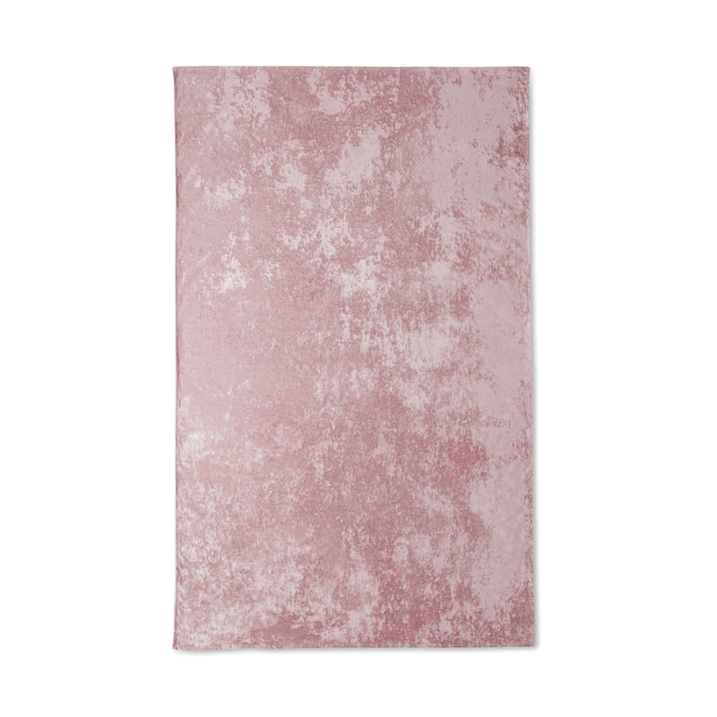 Crushed Velvet Table Cloth, 137cm W x 229cm L, Blush