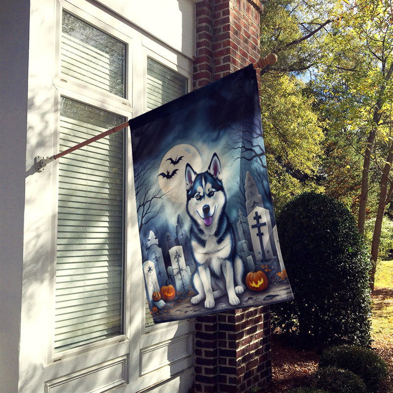 Drapeau de la maison d'Halloween sibérien et sibérien effrayant