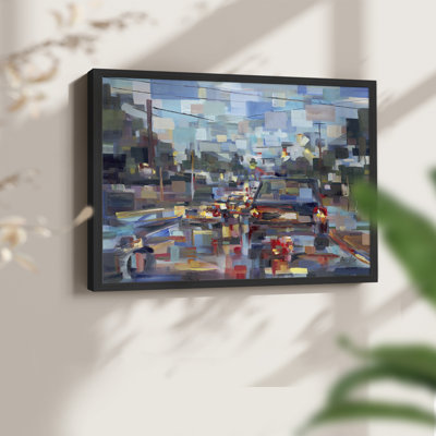 Red Traffic -Framed Print - Restickable