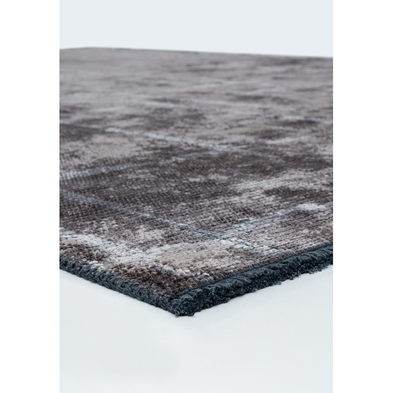 Rapture Abstract Area Rug in Gray, Rectangle 9' x 12'