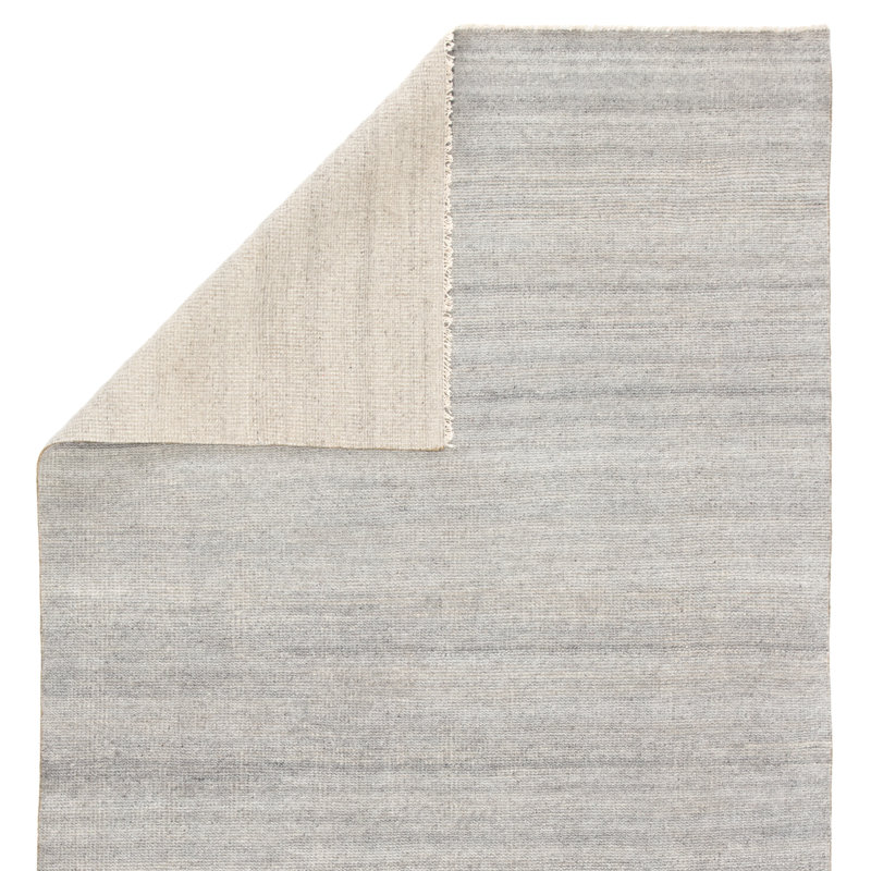 Vapor Gray Hand-Knotted Wool 10' x 14' Transitional Area Rug