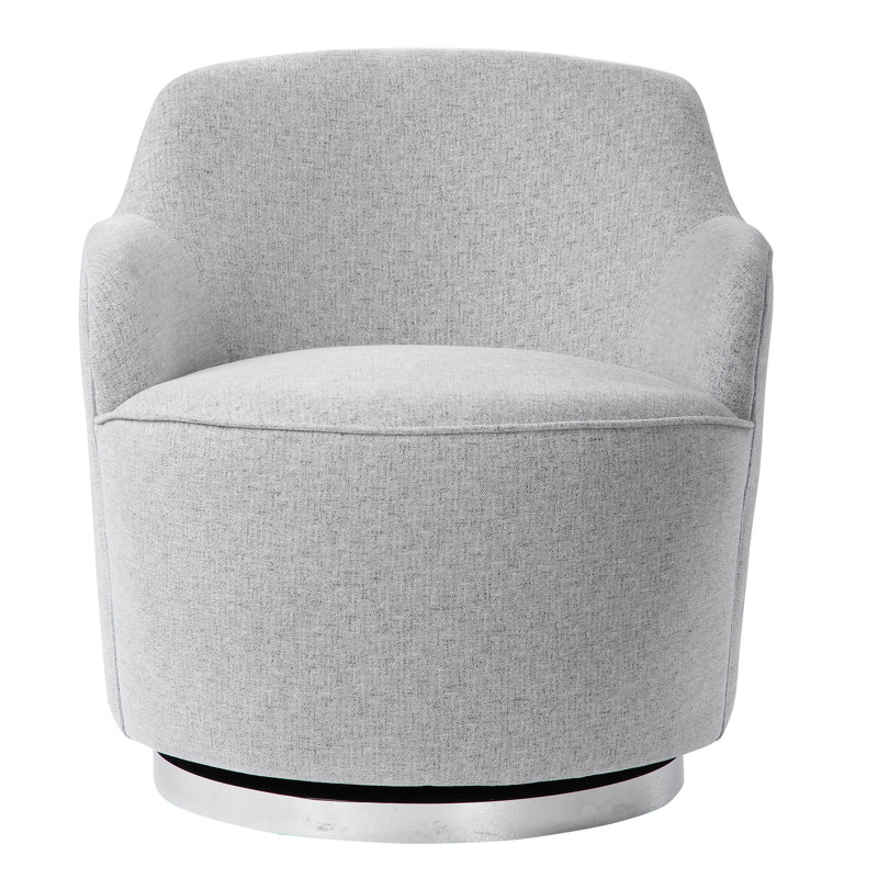 Upholstered Swivel Barrel Chair