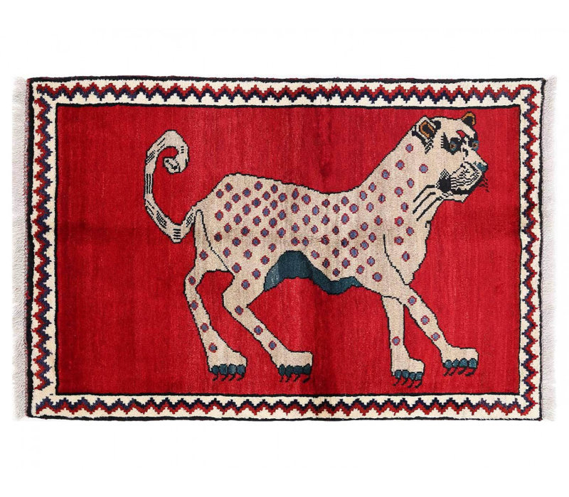 Tapis shiraz perse fin noué à la main 3 pi 4 po x 5 pi 1 po