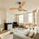 52'' Abs Ceiling Fan Light With Rattan Shade And Remote Control Included