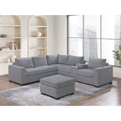 Ensemble modulaire 4 pièces avec repose-pieds