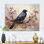 Corbeau murmure royauté I - animaux, décoration murale en métal
