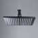 Fontana 12 Matte Black Square LED Rain Shower Head Color Changing Self Powered Design