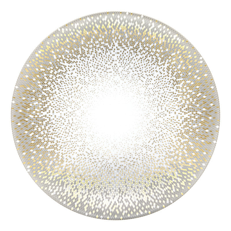 Souffle d' Or 12.48" Dinner Plate, Platinum
