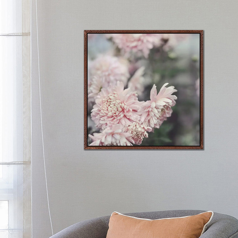 Evening Blooms by Sarah Gardner - Print on Canvas, Brown Floater Frame, 66.04 cm H x 66.04 cm W