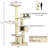 77.5 Inch Cat Tree Condo Multi-Level Kitten Activity Tower With Sisal Posts