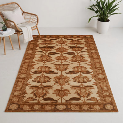 Persian Brown Indoor and Outdoor Area Rug