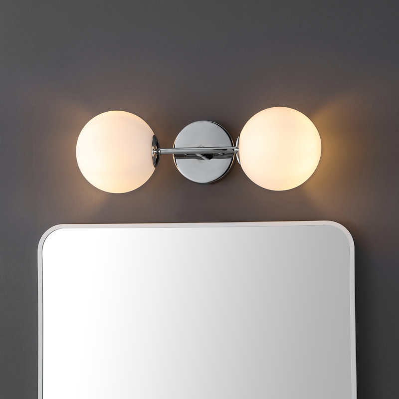 Applique murale à bras en fer 2 lumières Jaina, Argent