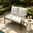 Nickita Metal Outdoor Loveseat with Cushions-829179656