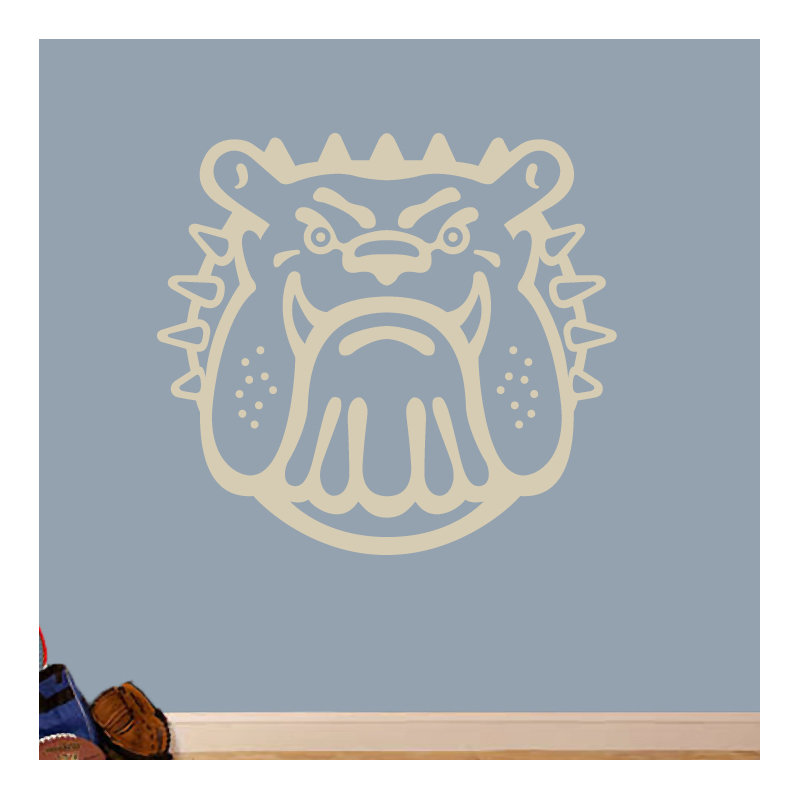 Décalcomanie murale bull dog mascotte, Beige
