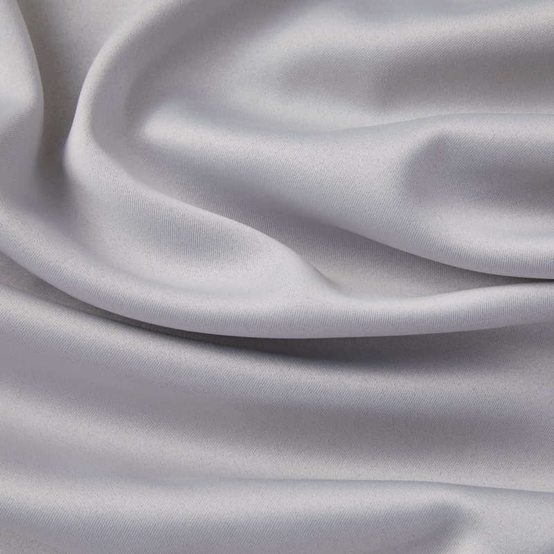 Solid Max 100% Blackout Thermal Grommet Curtain Panels, Light Gray, 42" W x 84" L