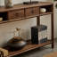 Console de style chinois rétro simple brun-311628995