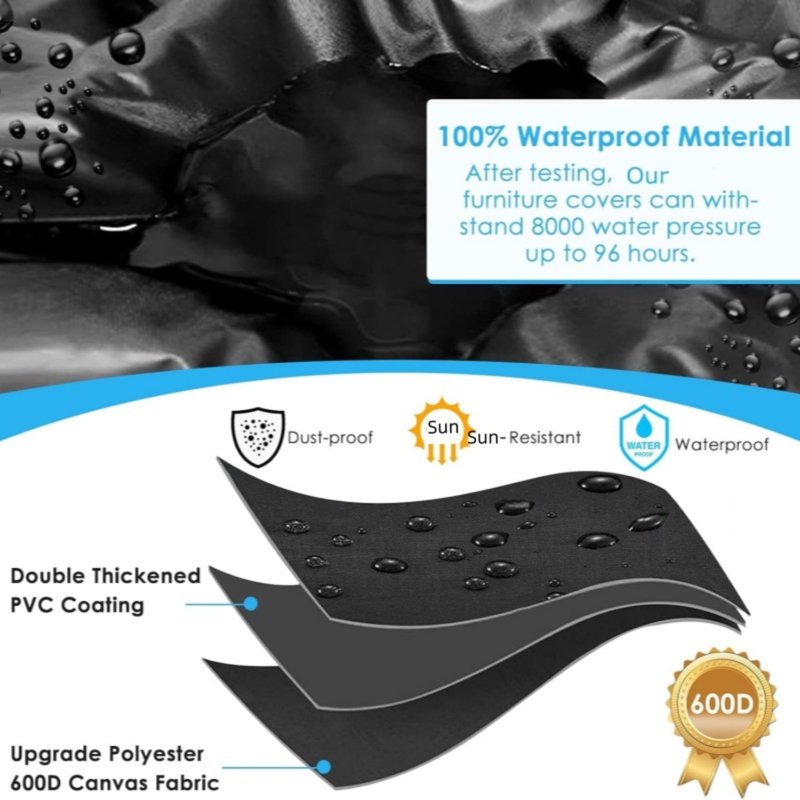 Housse imperméable pour meubles de patio