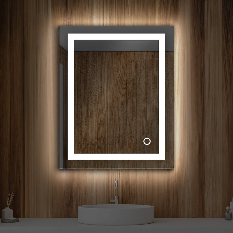 Miroir de salle de bain Lyra, H 30 po x l 24 po