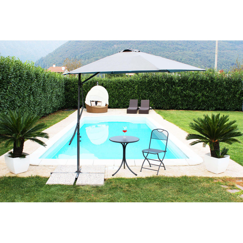 Arpie 200cm X 300cm Rectangular Cantilever Parasol, Grey
