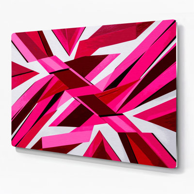 Hard Edge 42 Pink Metal Wall Art