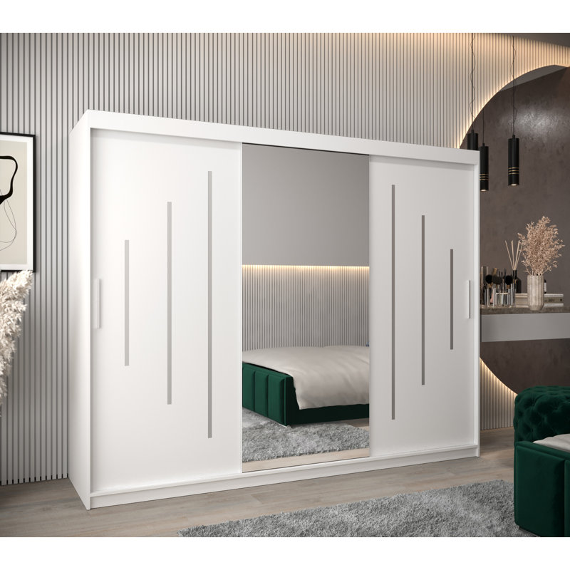 Arryonna 2 Door Manufactured Wood Wardrobe, White