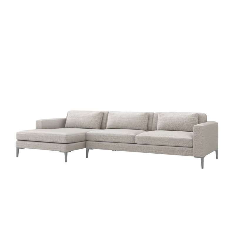 Izzy Chaise Sectional, Left Hand Facing, Storm, Pewter