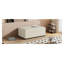 Lit simple avec repose-pieds convertible avec matelas en mousse à mémoire de forme - lit d'invité pliable pour petits espaces, tissu chenille blanc-211462609